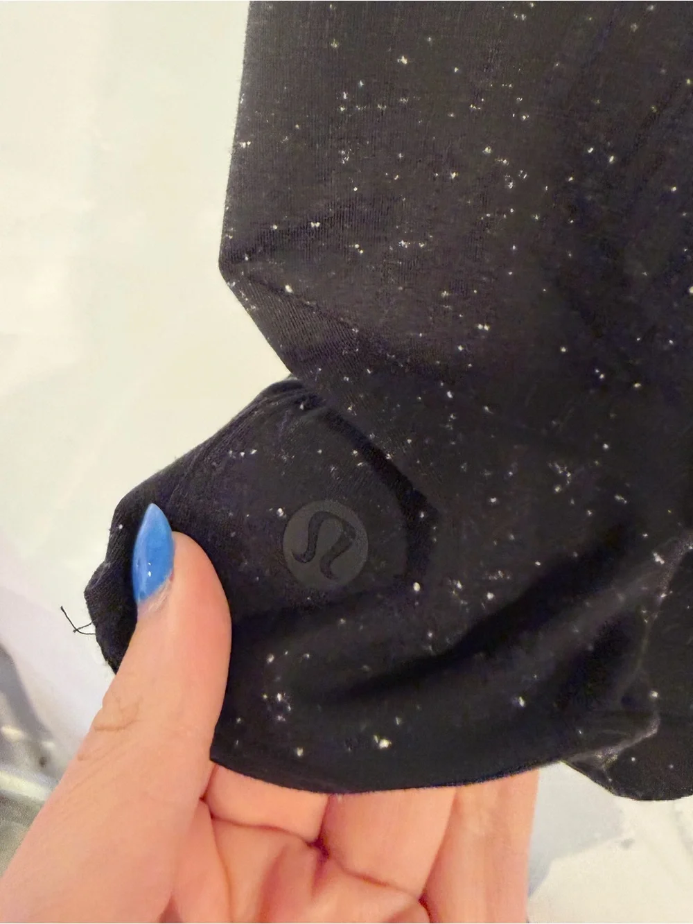Black lululemon all yours muscle tee in black‎ speckled
